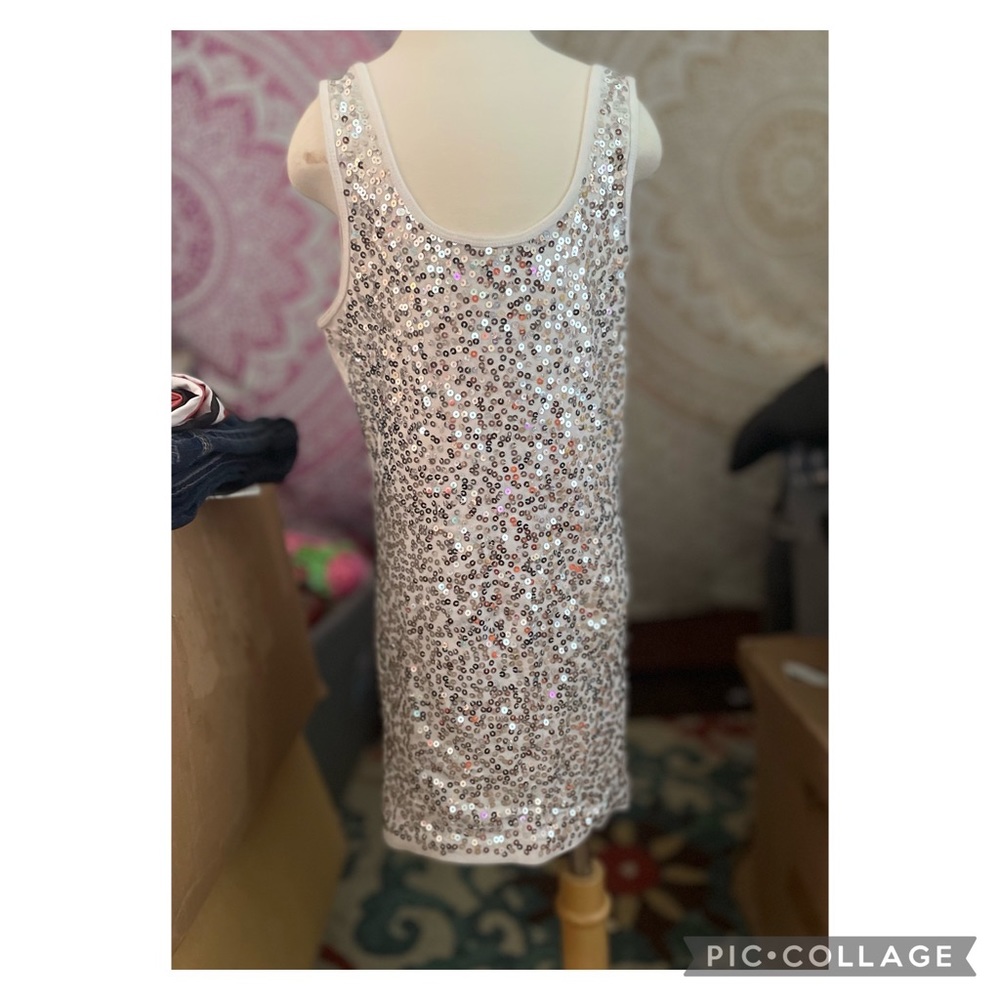 Silver sequin tank; Rue21; Sz M